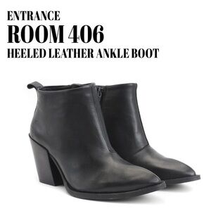 JOHN FLUEVOG Sz 7 Entrance Room 406 Leather Ankle Boots Pointy Toe Zip Closure